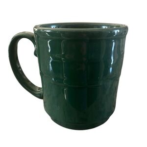 Longaberger Pottery - Woven Traditions Ivy Green Coffee Mug Tea 4”